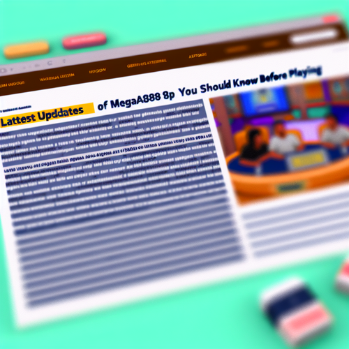 Latest Updates of Mega888 Original You Should Know Before Playing